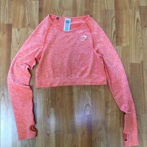Gymshark Crop Top Orange Marl Size L